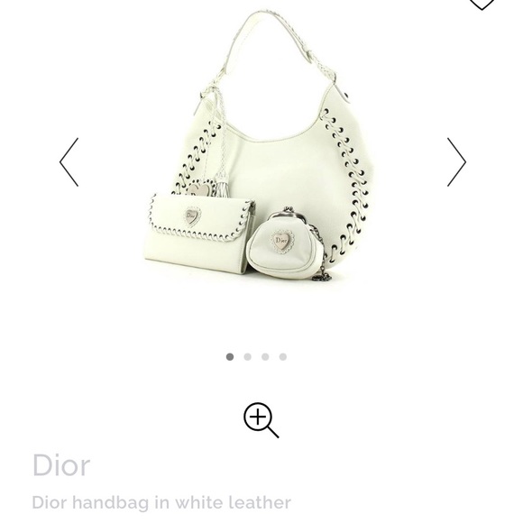 Christian Dior off White Ethnic Collection Leather shoulder Bag - Picture 7 of 17